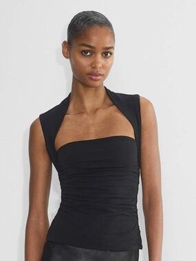Aritzia Black Casual Contour Flourish Top